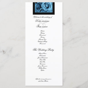 BLUE ROSES Wedding Program Announcement
