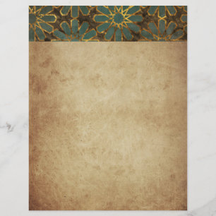 Blue Rosy Brown Arabesque