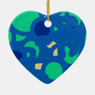 blue round ceramic tree decoration