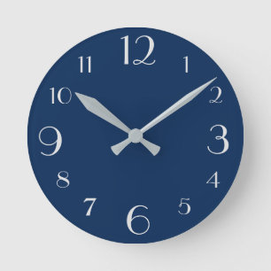 Blue Round Clock