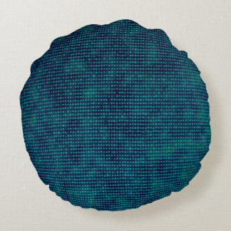 Blue Round Cushion