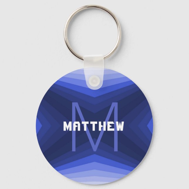 Blue Round Keychain - HAMbyWG Personalizable (Front)
