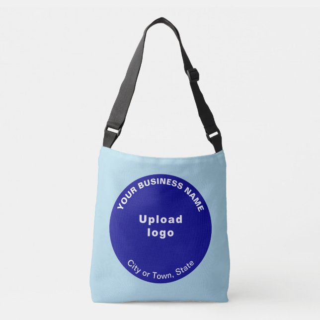 Blue Round Shape Business Brand on Crossbody Bag (Front)