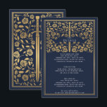 Blue Royal Mediaeval Sword Wedding Details  Enclosure Card<br><div class="desc">Elegant and modern wedding design inspired by the mediaeval fantasy genre. Design is not real foil. You can customise this further by clicking on the "PERSONALIZE" button. Matching Items in our shop for a complete party theme.</div>