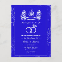 Blue Royal Ring Islamic Muslim Engagement
