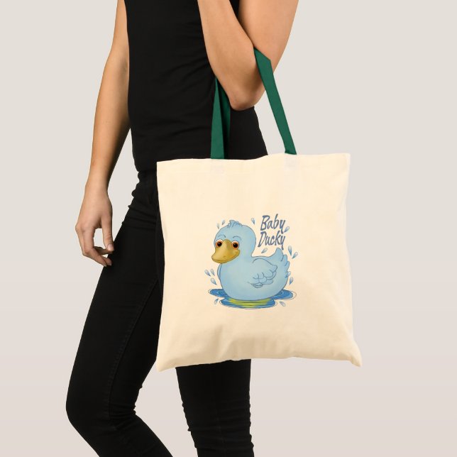 Blue Rubber Ducky Tote Bag (Front (Product))