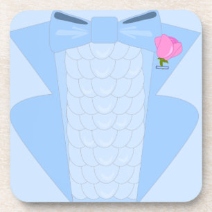 Blue Ruffle Prom King Tuxedo Coaster