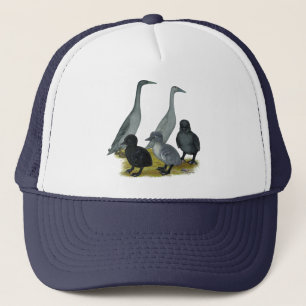 Blue Runner Duck Family Trucker Hat
