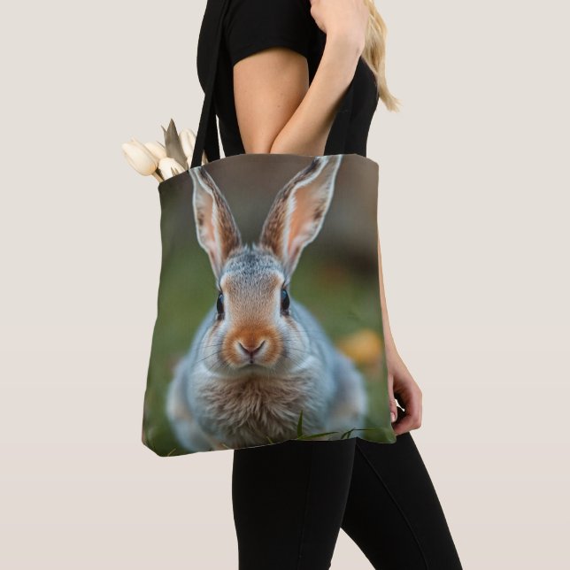 Blue Russian Bunny,  Tote Bag (Close Up)