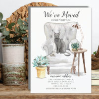 Blue Russian Cat Moving Announcement