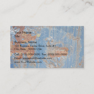 Blue Rust Metal Texture Business Card