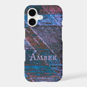 Blue Rustic Traditional Wood Print Personalised