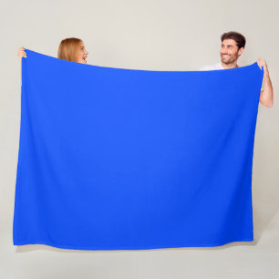 Blue (RYB) (solid colour) Fleece Blanket