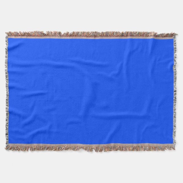 Blue (RYB) (solid colour) Throw Blanket (Front)