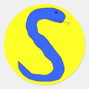 Blue S Snake stickers
