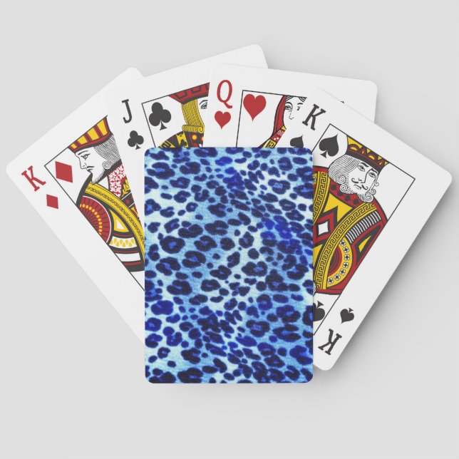 Blue safari Art Playing Cards (Back)