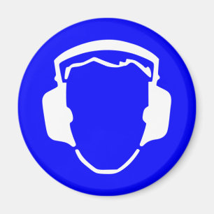 Blue Safety Hearing Protection Magnet