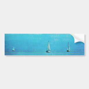 blue sailing bumper sticker