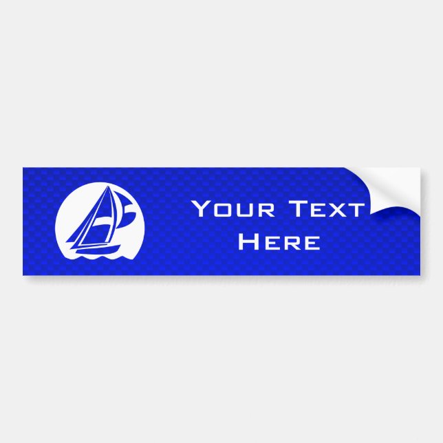 Blue Sailing Bumper Sticker (Front)