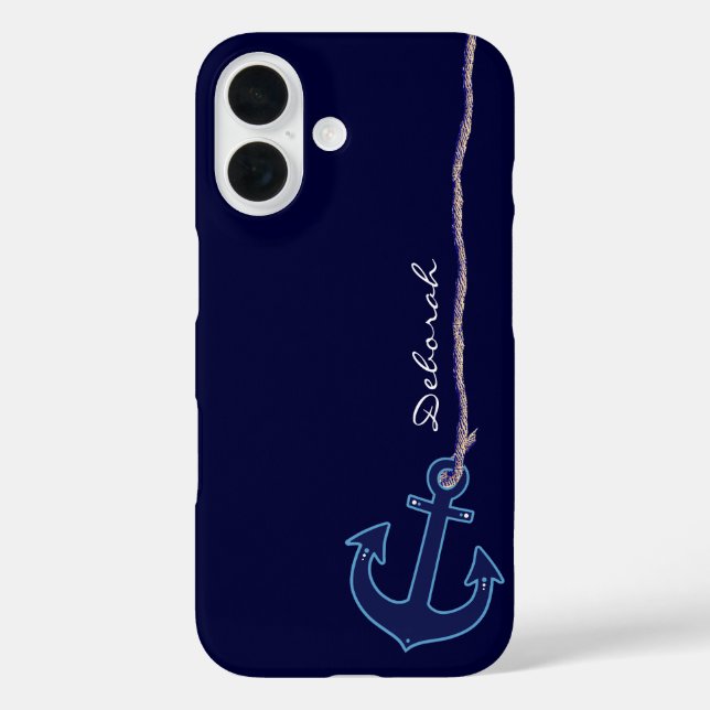 blue sailor anchor personalised Case-Mate iPhone case (Back)
