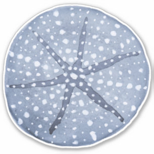 Blue Sand Dollar Sticker or Label