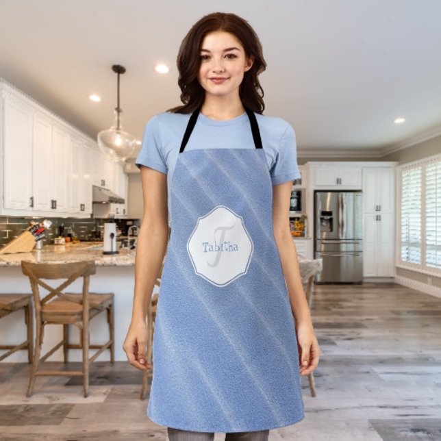 Blue Sand Ripples Personalised Apron (Blue Sand Ripples Personalized Apron)