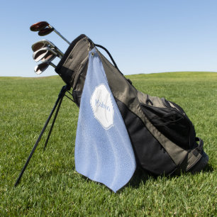 Blue Sand Ripples Personalised Golf Towel