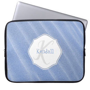 Blue Sand Ripples Personalised Laptop Sleeve