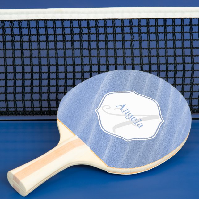 Blue Sand Ripples Personalised Ping Pong Paddle (Insitu)