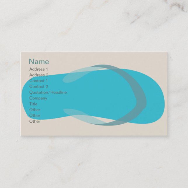 Blue Sandal - Classic Business Card (Front)