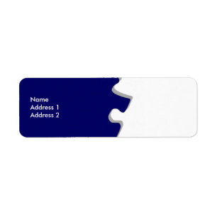 Blue Sandstone Puzzle Label Return Address Label