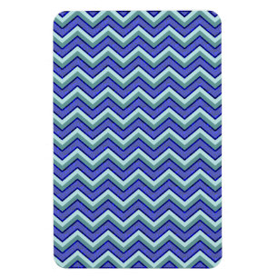 Blue Sapphire Chevron Pattern Magnet