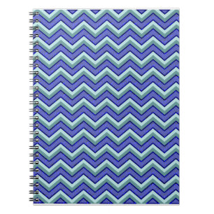 Blue Sapphire Chevron Pattern Notebook