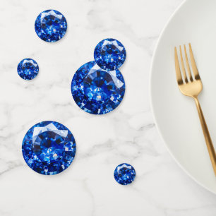 Blue Sapphire Crystal Pattern Confetti