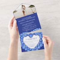 Blue sapphire heart 45th wedding anniversary photo