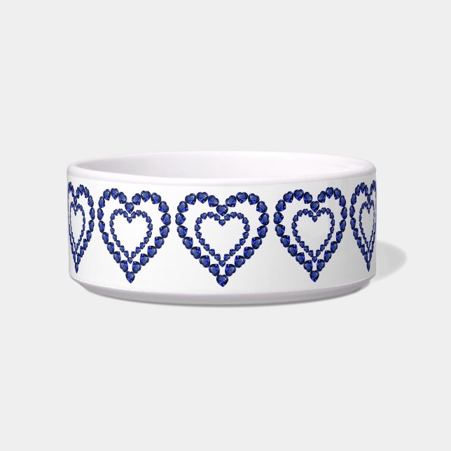 Blue Sapphire Heart Bowl (Front)