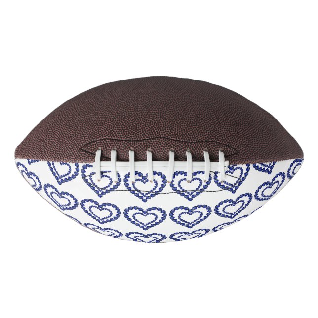 Blue Sapphire Heart Football (Front)