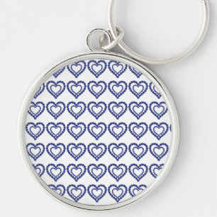 Blue Sapphire Heart Key Ring