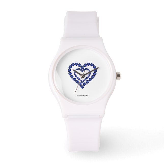 Blue Sapphire Heart Watch (Front)