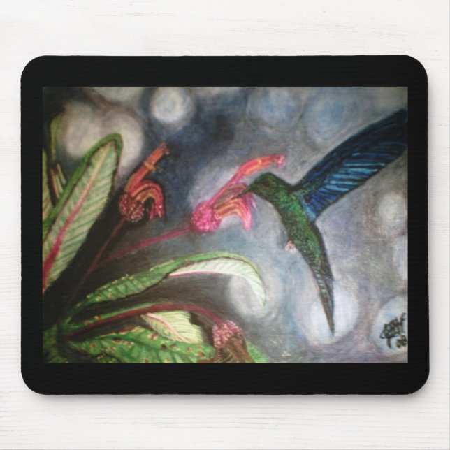 BLUE SAPPHIRE HUMMING BIRD MOUSEPAD (Front)