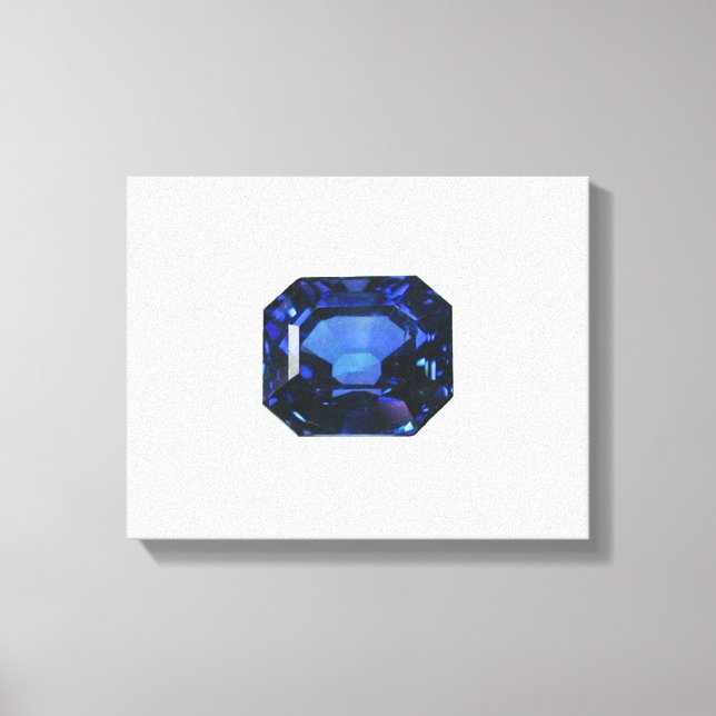 Blue Sapphire Octagon Shape Canvas Print (Front)