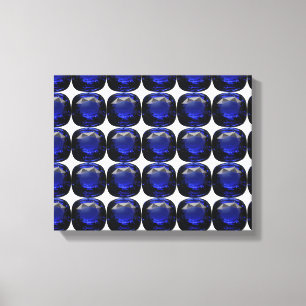 Blue Sapphire Pattern Design Canvas Print