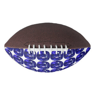 Blue Sapphire Pattern Design Football