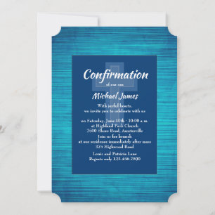 Blue Sapphire Religious Invitation