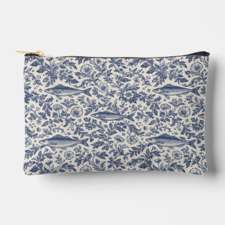 Blue Sardine Chinoiserie Cosmetic Pouch 