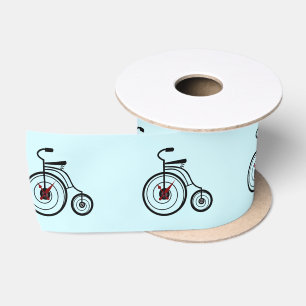 Blue Satin Ribbon Clock Bike - YCustomizable