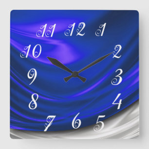 Blue Satin Wall Clock