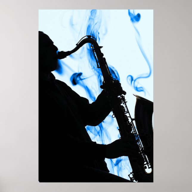 Blue Sax Poster (Front)