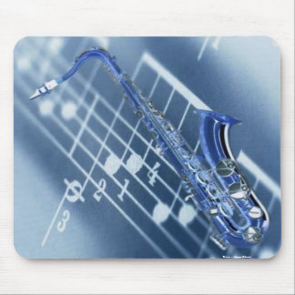 Blue Saxophone Mousepad