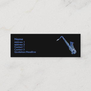 Blue Saxophone Profile Card